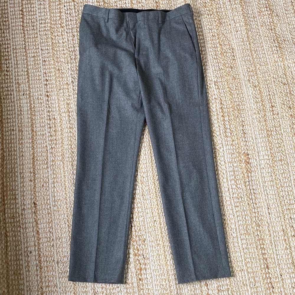 J Crew heather gray suit pants. Size W 32 L 32. Italian wool